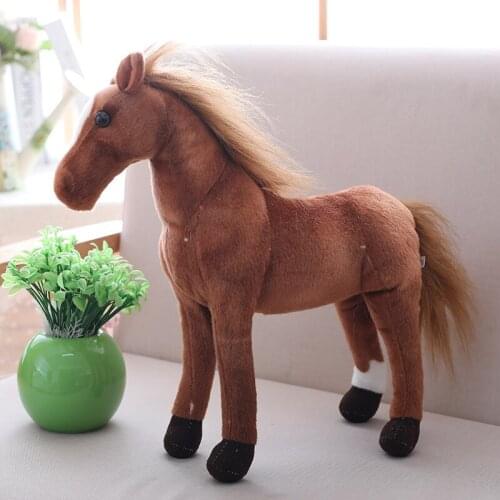 Simulation Horse animal Doll & plush toy for children birthday gift Home Decoration 30/40cm