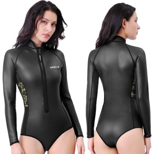 Ocean surfing suit 2mm diving sunscreen long-sleeved warm diving suit ocean surfing beach swimsuit