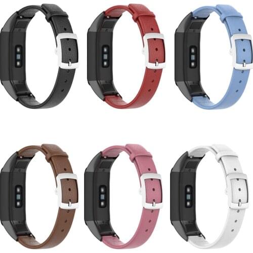 Leather Watchband Strap Bracelet for Huawei Band 4 ADS-B29/ Honor 5i CRS-B19S Smart Watch Replacement Wristband Strap