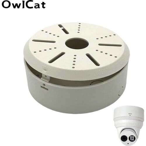 Indoor Hemisphere Surveillance Camera Bracket D=130mm Ceiling Mounting Integrated Dome Camera Bracket White Plastic