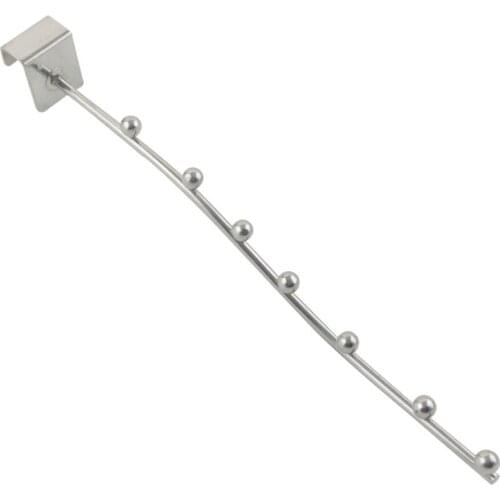 10pcs 260mm Length Slatwall Hooks 5mm Wire Diameter Supermarket Display Hook Hanger Fit 30x15mm Square Tube Display Hooks