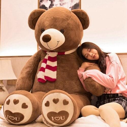 Hot New Big Size Of 100cm High Quality Stuffed Lovers Teddy Bear Toys Big Hugs Bear Doll Lovers / Christmas Gifts Birthday Gift