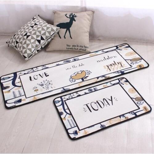 Cartoon Long Non-Slip Kitchen Mat Cover Absorbent Entrance Door Mat Prayer Carpet Bath Carpet Outdoor Corridor Area Carpet