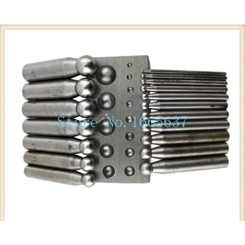 Hot Sale 14pcs/set Dapping Puches And Block Set, Steel Channel, Dapping Punches, Dapping Block Set, Jewelry Tools