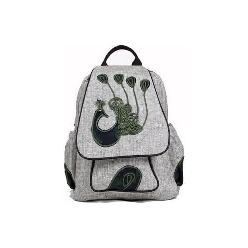 New coming string appliques casual zipper&hasp backpacks!Nice animal prints women national backrack All-match bohemian backruck