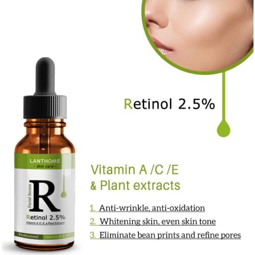 Retinol Facial Serum Anti Wrinkle Remove Dark Spots Face Essence Anti-Aging Whitening Facial Skin Care Serum