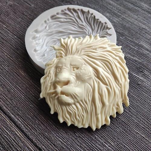 NWEST Lion Head Silicone Mold Fondant Soap Resin Clay Molds Cake Baking Decorating Tools Chocolate Gumpaste Candy Mould18159