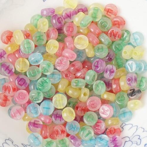 Mixed Alphabet Beads Letter Acrylic Round Beads For Making Bracelet Jewelry Making 10346350