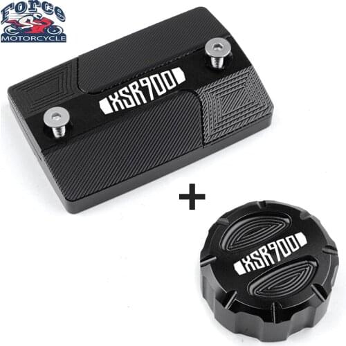 For Yamaha XSR900 xsr 900 Tracer 2016-2019 Motorcycle CNC Front & Rear brake Fluid Cylinder Master Reservoir Cover Cap with logo