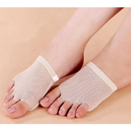 USHINE Five-hole Pad Practice Shoes Foot Thong Care Tool Half Sole Gym Socks Gymnastics Belly Ballet Dance Toe Pad Shoes Woman