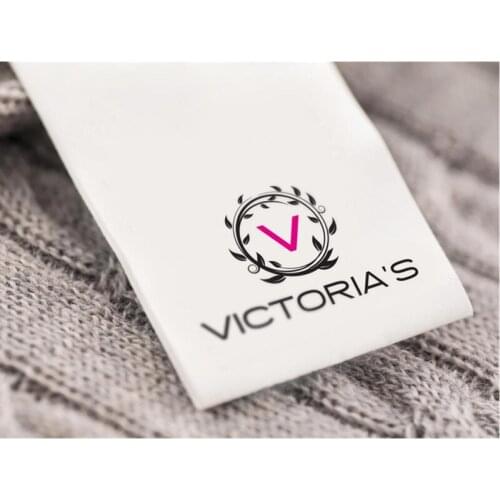 300 Custom Fabric logo clothing labels Full Color Printed sewing Brand washable Care tags Handmade washing Handcraft items label