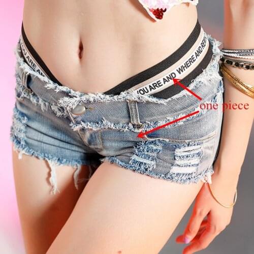 Ripped Hole Jeans Shorts Sexy Women Denim Hot Pants Night Club Party Shorts Booty Twerking Dance