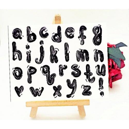 14*18CM Lower Case Letters Transparent Clear Stamps / Silicone Seals Roller Stamp For DIY Scrapbooking Photo Album/Card Making