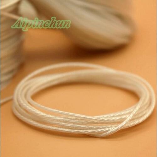 Aipinchun DIY White Audio Earphone Cable Repair Replacement Headphone Silver-Plated 2-Core Wire 100cm A21