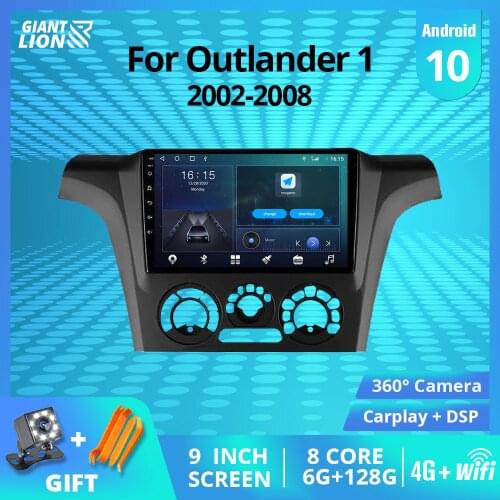 2DIN Android10.0 Car Radio For Mitsubishi Outlander 1 2002-2008 Stereo Receiver GPS Navigation Auto Radio Car Multimedia Player