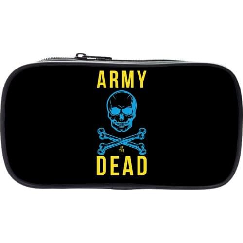 Army Of The Dead Pencil Case Children And Adolescents Pencil Box Boy Horror Movies Cosplay Stationery Bag Girl Makeup Bags