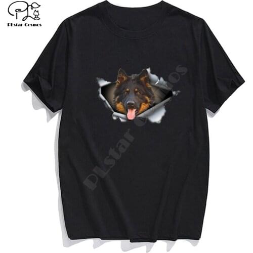 PLstar Cosmos T Shirt Fashion Brand summer funny dog printed t-shirt men for women shirts Hip hop tops black cotton tees