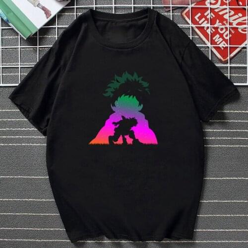 Japan Anime My Hero Academia Unisex T Shirt Funny Graphic Tops Tees Harajuku Manga Midoriya Izuku T-shirt New Arrival Streetwear
