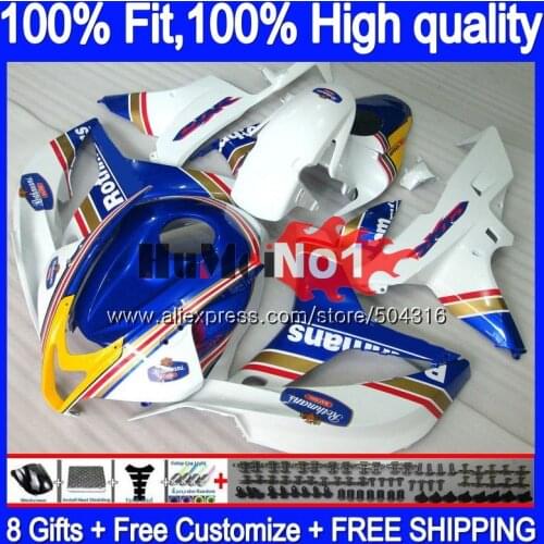 Injection For HONDA CBR 600 RR CC 600RR 600F5 CBR600RR 36MC.71 Rothmans Blue CBR600F5 600CC CBR600 RR F5 2007 2008 07 08 Fairing