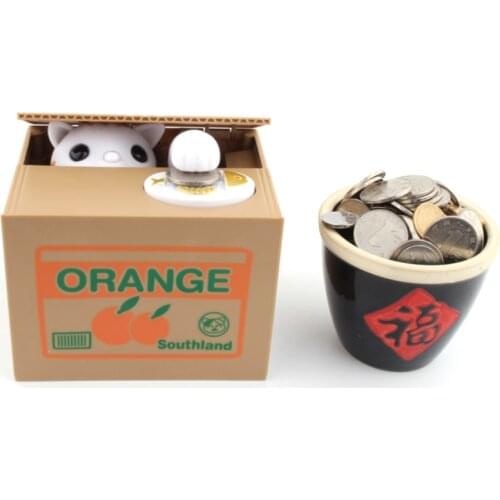 Cat money bank panda Thief Money boxes toy piggy banks kids piggy banks Automatic Stole Coin Piggy Bank Money Saving Box lovely