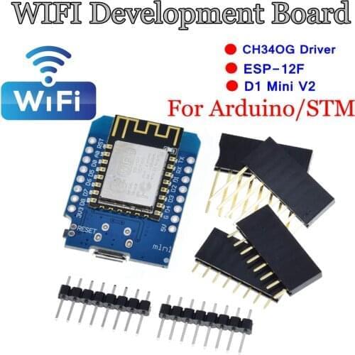 GREATZT ESP8266 ESP-12 ESP12 WeMos D1 Mini Module Wemos D1 Mini WiFi Development Board Micro USB 3.3V Based On ESP-8266EX 11 Dig