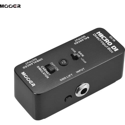MOOER MICRO DI Cabinet Simulator DI Box Guitar Effect Pedal Full Metal Shell