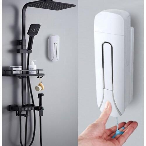 Hand-press Soap Liquid Dispenser Wall Mount Shower Gel Shampoo Bottle for Bath