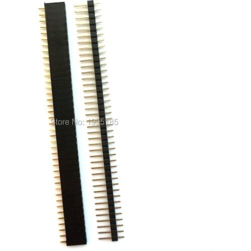 New 10 Pairs 40 Pin 2.54mm Male & Female SIL Header Socket Row Strip PCB Connector Hot Sale Product