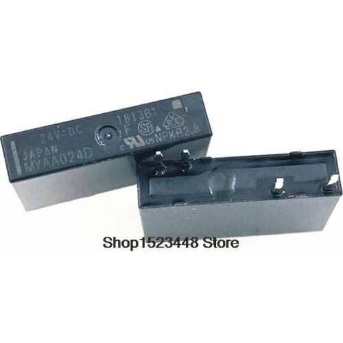 New 10pcs/lot MYAA024D 24V 5A 4pin Relay MYAA024 FTR-MYAA024 F.T MYAA024
