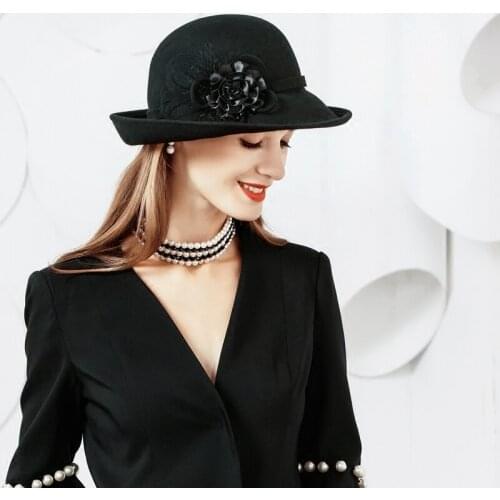 2017 New Arrival Woolen Fedoras Hat Autumn and Winter New England Wild Wool Hat Winter Dome Korean Travel Leisure Cap B-7468