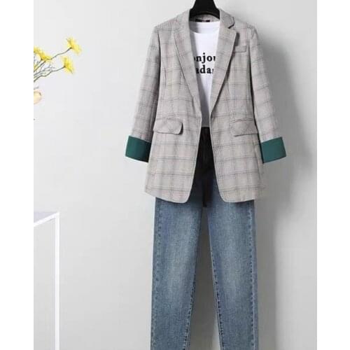 Женские брючные костюмы в клетку Peonfly China At AliExpress