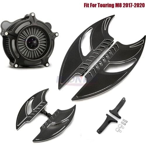 Front Rear Black Floorboard Foot peg Air Cleaner Fit For harley 2017-2020 FLTRU Road Glide Ultra M8