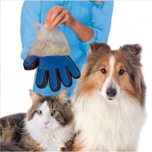 Rubber Dog Pet brush Glove Deshedding Gentle Efficient Pet Grooming Glove Dog Bath Cat cleaning Supplies Pet Glove Dog combs
