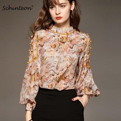 Женские рубашки с рюшами Schinteon China At AliExpress