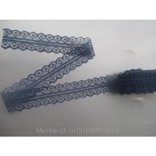 30 mm width of gray lace fabric 10 yards / lot DIY clothing accessories Ribbon lace embroidery on both sides