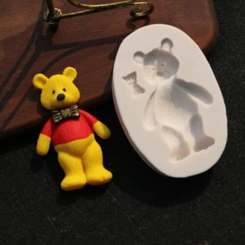 Lovely Cartoon Bear molds Fondant Cake Decorating Tools Silicone Mold Sugarcrafts Chocolate Baking Tools For Cakes Gumpaste Form