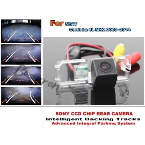Smart Tracks Chip Camera / For SEAT Cordoba 6K 6L 1999-2014 HD CCD Intelligent Dynamic Parking Car Rear View Camera