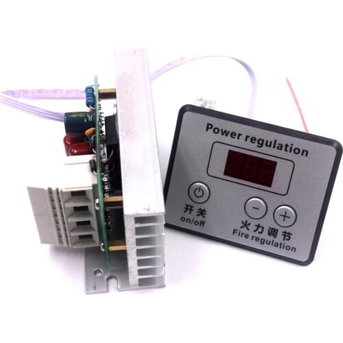 AC 220V 10000W SCR Voltage Regulator Control light Dimming Dimmers Thermostat motor speed controller