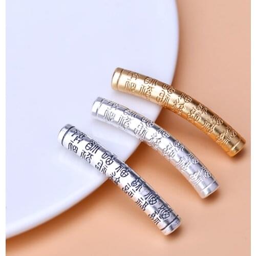 S999 full silver 3D hard silver jewelry accessories, Fuzi Elbow, handmade DIY beading material woven accessories