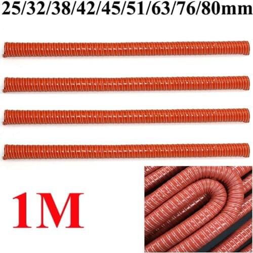 1M Universal Car Air Ducting Pipe Flexible Air Vent Hose Tube Hot Cold Cooling Transfer Extractor 25/32/38/42/45/51/63/76/80mm