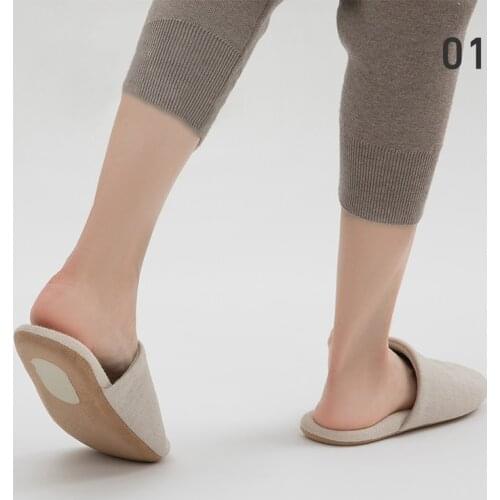 UTUNE Mute Home Slippers For Women Cotton Linen Indoor Flat Shoes Suede Sole Wooden Floor Men Slides Silent Spring Autumn Winter