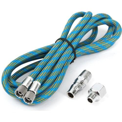 180CM High Quality Braided Airbrush Compressor Air Hose Spray Pen Woven Pipe + 1/8" BSP Adaptor