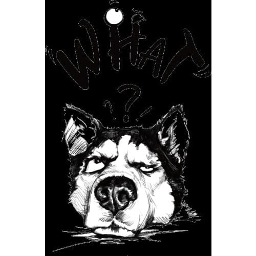 Funny expression Husky Dog Patch Clothes Fabric Heat Transfer Printing Baby T shirt girl iron on patches for clothing Stickers
