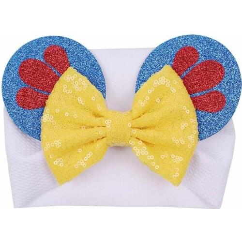 Baby Bows Sequines Ears Girls Headbands Newborn Babes Turban Headwrap