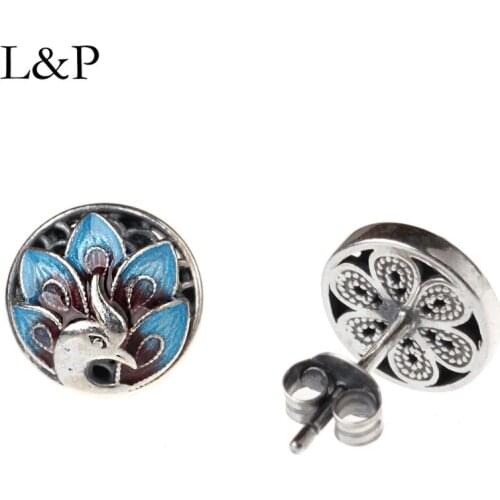 Real 925 Sterling Silver Stud Earrings for Women Elegant Handmade Circle Fashion Earrings Luxury Jewelry Christmas Gift