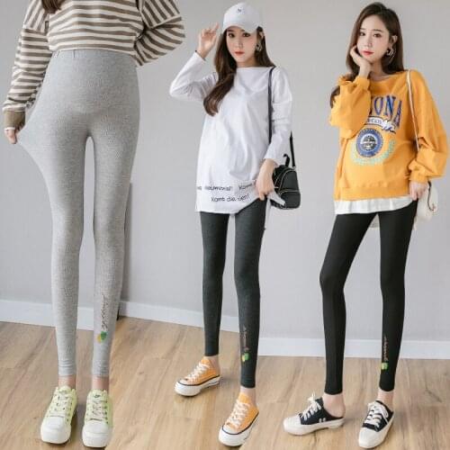 0719# Maternity Pants Spring Autumn Stretch Slimming Elastic Waist Belly Support Pants Maternity Leggings Maternity Trousers