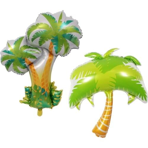 1 Pc Coconut Tree Aluminum Film Balloon Seaside Holiday Decoration Helium Globos Baby Shower Birthday Party Supplies Kid Toy