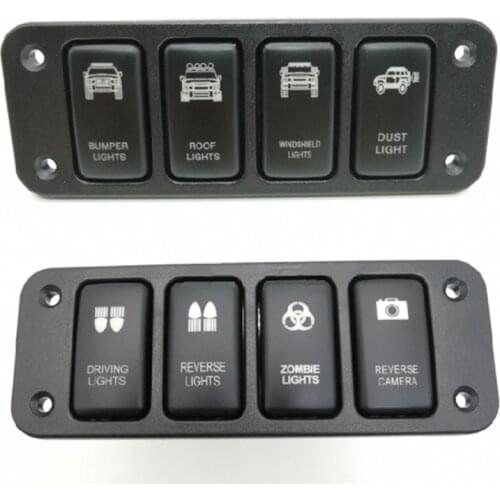 1PC Light Spotlight Tank Air Pump ABS Light 4 Gang Switch Panel for Toyota 12V Toggle Switch Control Panel