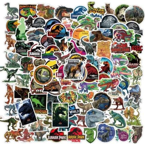 10/30/50/100Pcs/Set Jurassic Park Dinosaurs Graffiti Waterproof Skateboard Travel Suitcase Phone Laptop Luggage Stickers Cute