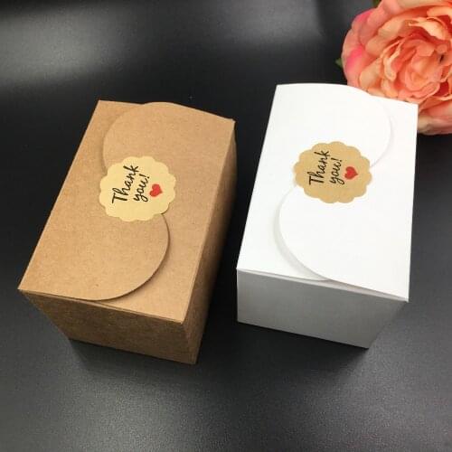 20pcs/lot Natural Kraft Paper Cake Box, Wedding Favors Gift package Box,Cookie/Candy/Nuts Box/DIY Packing Box 9x6x6cm